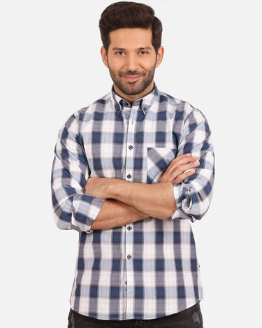 Men's Blue Casual Shirt - FMTS20-31388