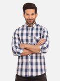 Men's Blue Casual Shirt - FMTS20-31388
