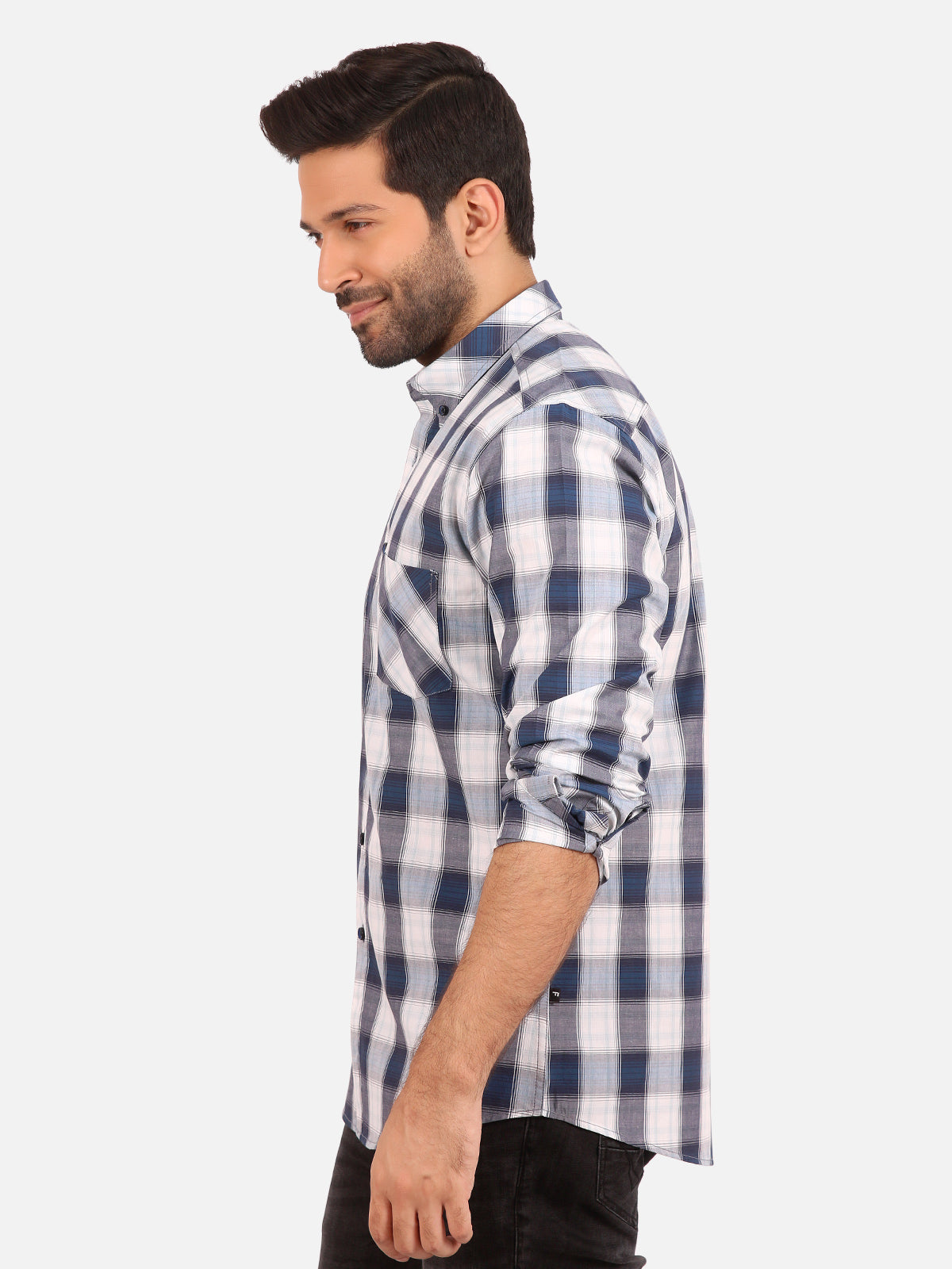 Men's Blue Casual Shirt - FMTS20-31388