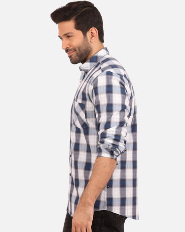 Men's Blue Casual Shirt - FMTS20-31388