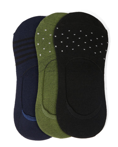 Pack Of 3 Multi No-Show Socks - FAMSO19-009