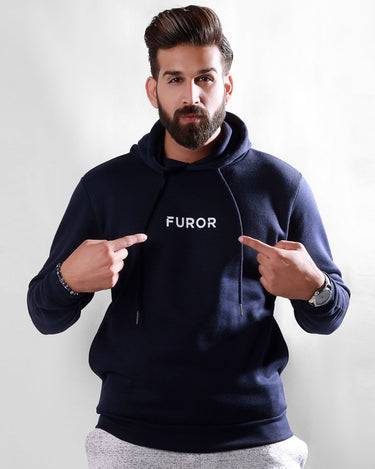 Men's Navy Blue Hoodie - FMTH18-008