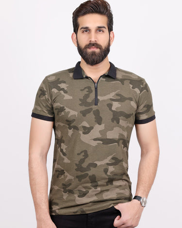 Men's Olive Polo Shirt - FMTPP18-002