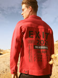 Men's Red Denim Jacket - FMTJD20-003