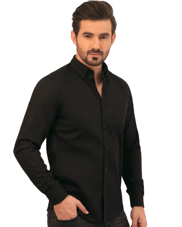 Men's Black Casual Shirt - FMTS20-31403