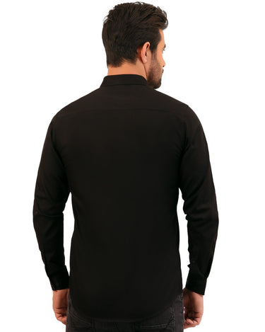 Men's Black Casual Shirt - FMTS20-31403