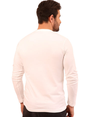 Men's White Crew Neck Basic Tee - FMTBF20-004