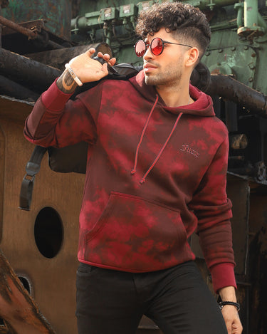 Men's Maroon Hoodie - FMTH19-002