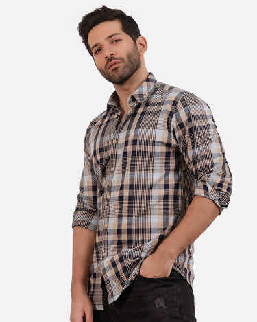 Men's Fawn Multi Casual Shirt - FMTS20-31377