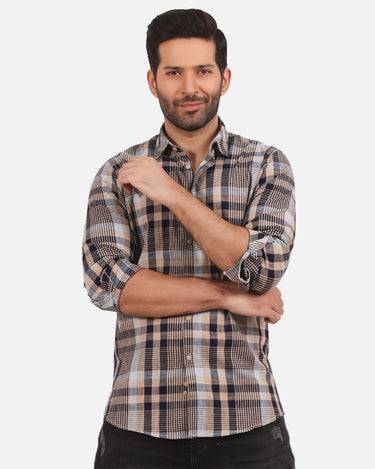 Men's Fawn Multi Casual Shirt - FMTS20-31377