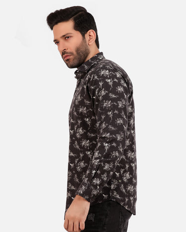 Men's Black Casual Shirt - FMTS20-31379