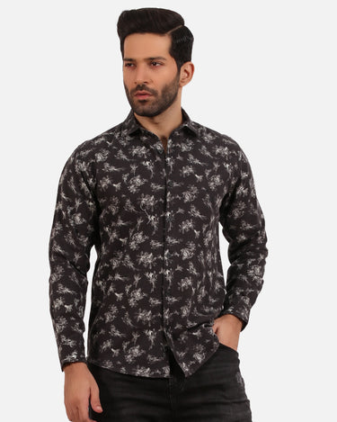 Men's Black Casual Shirt - FMTS20-31379