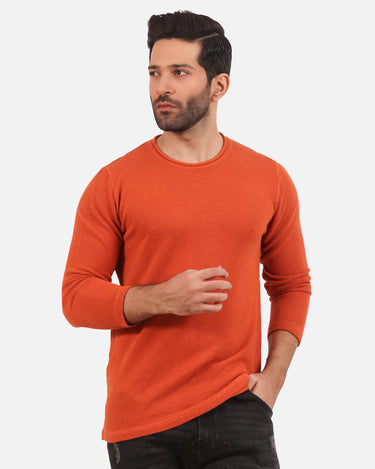 Men's Pale Orange Sweater - FMTSWT20-007