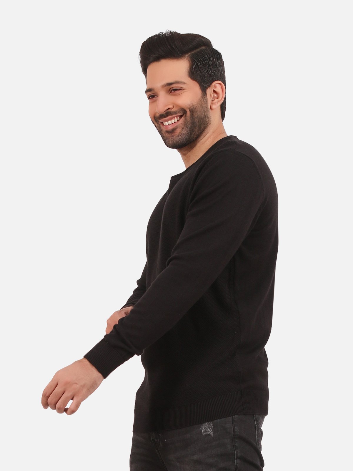 Men's Black Sweater - FMTSWT20-005