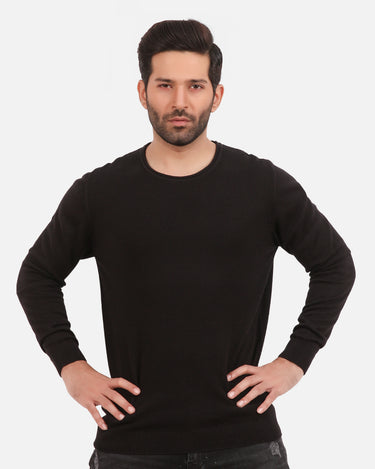 Men's Black Sweater - FMTSWT20-005