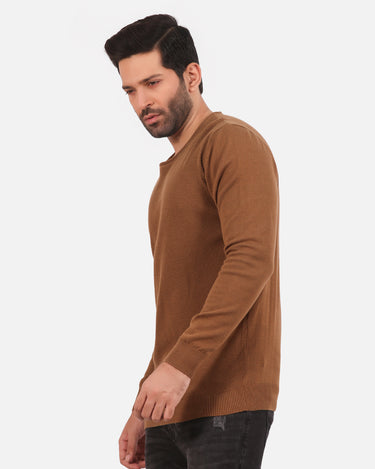 Men's Camel Brown Sweater - FMTSWT20-004