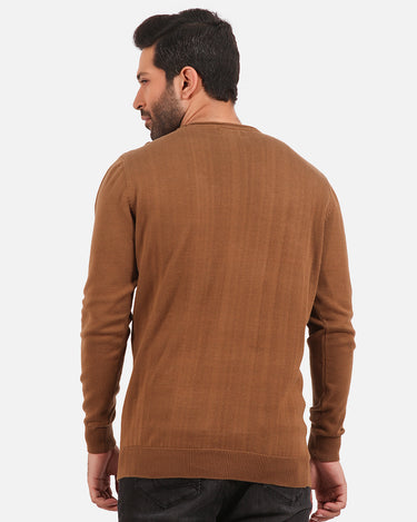 Men's Camel Brown Sweater - FMTSWT20-004