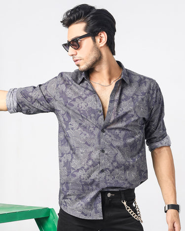 Men's Indigo Blue Casual Shirt - FMTS20-31398