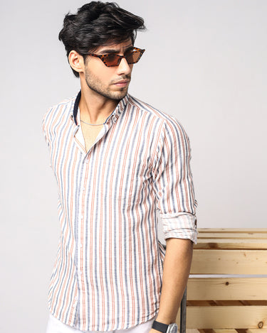 Men's Cream Casual Shirt - FMTS20-31390