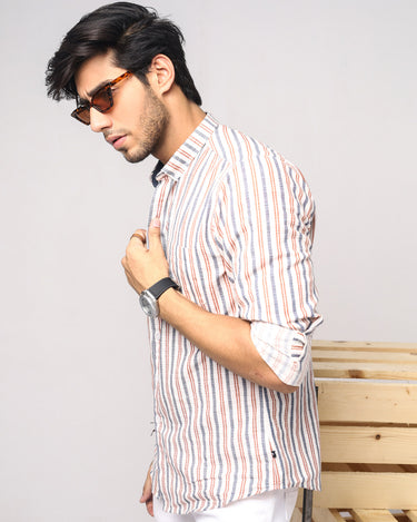 Men's Cream Casual Shirt - FMTS20-31390