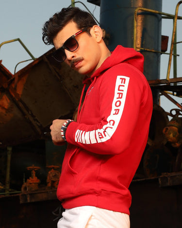 Men's Red Hoodie - FMTH19-016