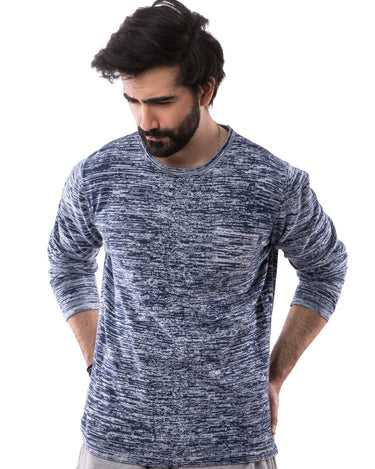 Men's Grey & Blue Sweater - FMTSWT19-001