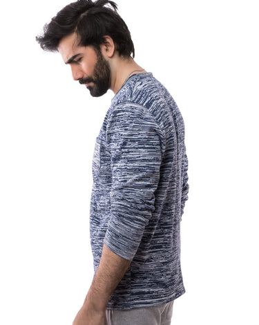 Men's Grey & Blue Sweater - FMTSWT19-001