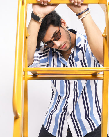 Men's White Casual Shirt - FMTS20-31395