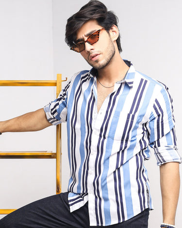 Men's White Casual Shirt - FMTS20-31395