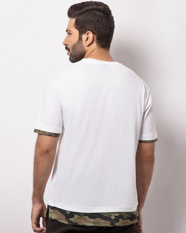 Men's White Crew Neck Classic Tee - FMTCL19-003