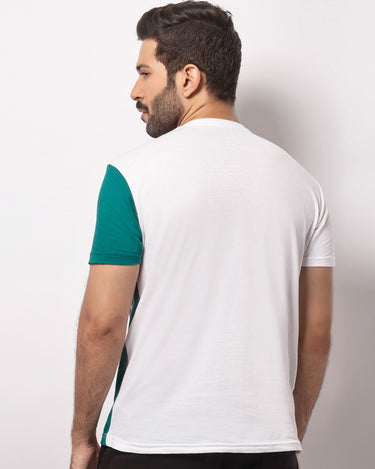 Men's White Crew Neck Classic Tee - FMTCT19-050