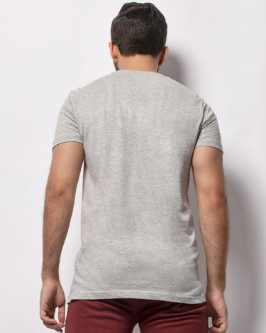 Men's Heather Grey Crew Neck Classic Tee - FMTCT19-064