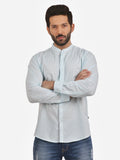 Men's Aqua Blue Casual Shirt - FMTS20-31353
