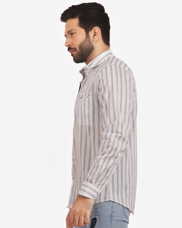 Men's White Casual Shirt - FMTS20-31355