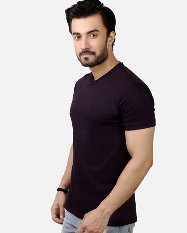 Men's Purple Basic T-Shirt - FMTBT19-081