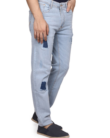 Men's Powder Blue Denim Jeans - FMBP19-032