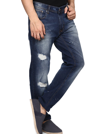 Men's Indigo Blue Denim Jeans - FMBP19-038