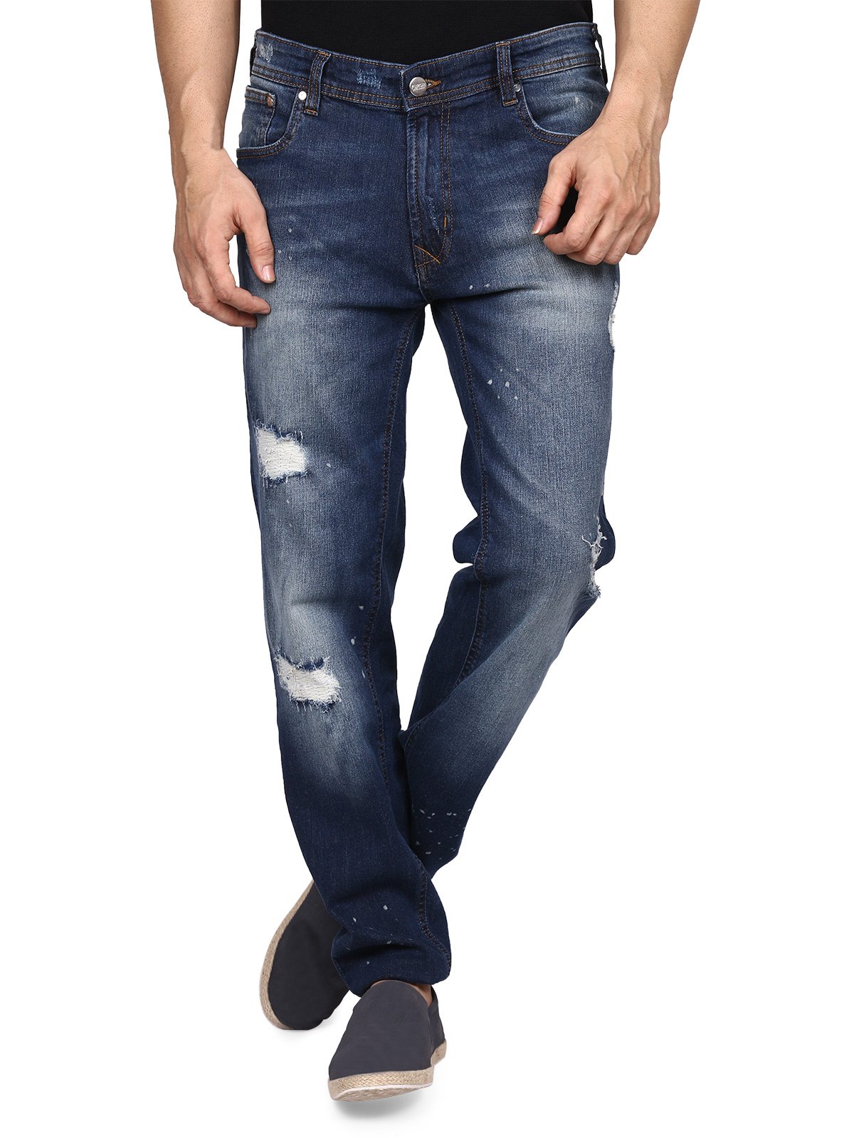 Men's Indigo Blue Denim Jeans - FMBP19-038