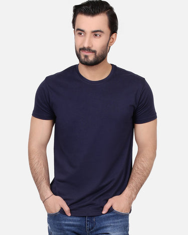 Men's Dark Purple Basic T-Shirt - FMTBT19-042