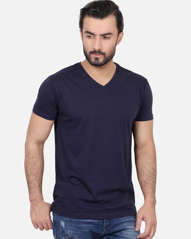 Men's Navy Blue Basic T-Shirt - FMTBT19-051