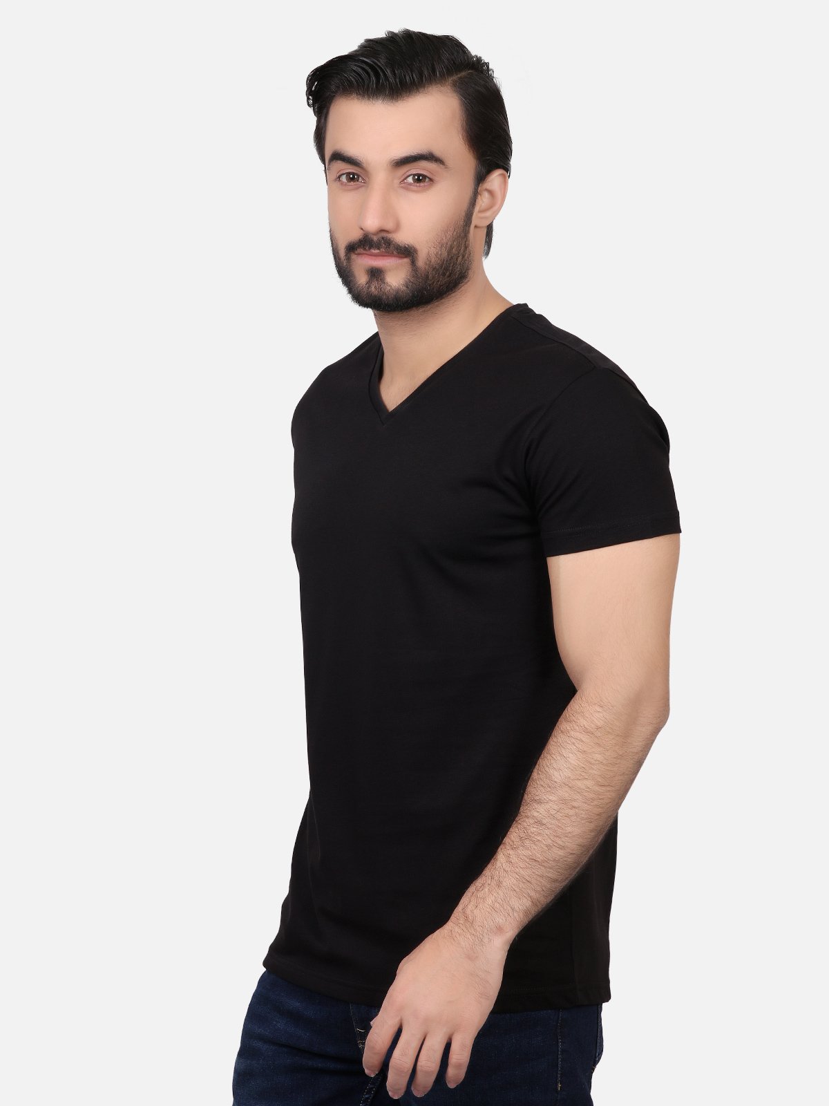 Men's Black Basic T-Shirt - FMTBT19-047