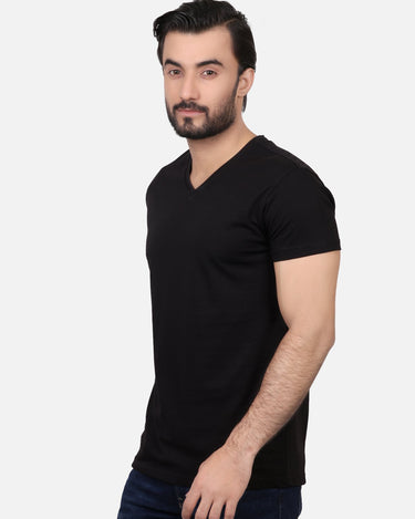 Men's Black Basic T-Shirt - FMTBT19-047