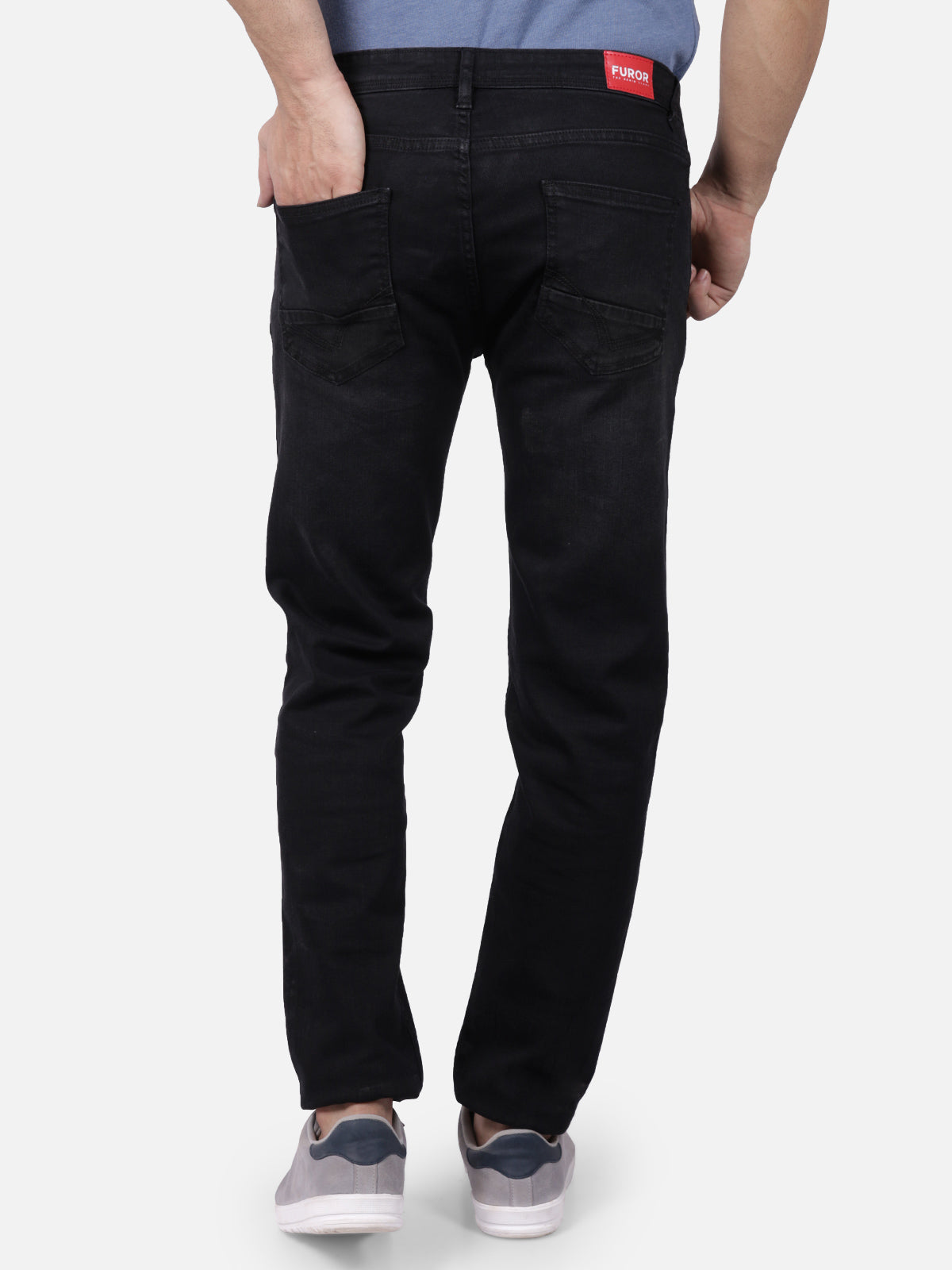 Men's Black Denim Jeans - FMBP18-055