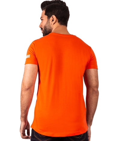 Men's Orange Crew Neck Classic Tee - FMTCT20-011