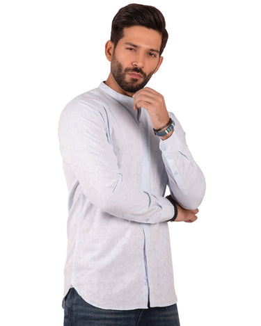 Men's Mist Blue Casual Shirt - FMTS20-31327