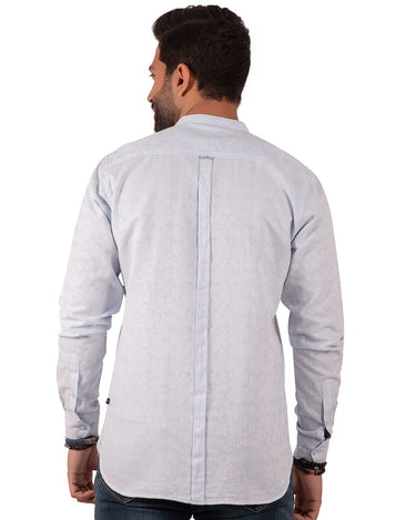 Men's Mist Blue Casual Shirt - FMTS20-31327