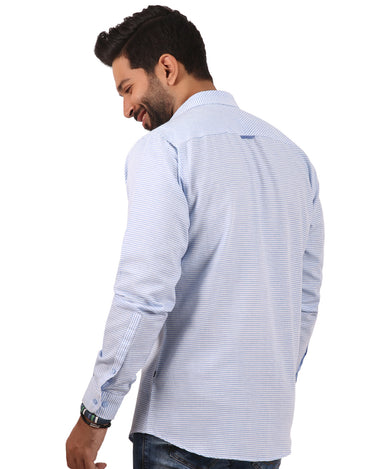 Men's Sky Blue Casual Shirt - FMTS20-31308