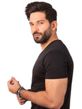 Men's Black V-Neck Basic Tee - FMTBT20-003