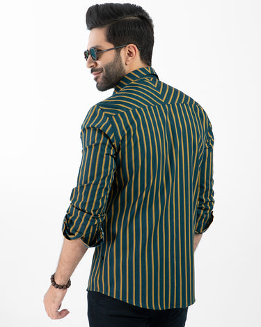 Men's Dark Teal Casual Shirt - FMTS20-31418