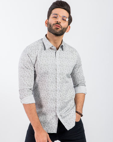 Men's Light Grey Casual Shirt - FMTS20-31424